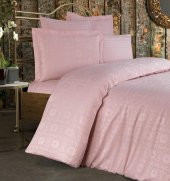 Finezza Jardin Bambu Jakar Kumaş Pudra Çift Kişilik Nevresim Takımı 6 Prç - 1173 - 1