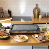 Cecotec Tasty & Grill 2000 Plancha paslanmaz çelik elektrikli 2000 W, plaka Taş taşı yapışmaz. - 1