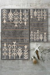 Gri Etnik Desenli 2li Halı Takımı (60x100/40x60) - WLLY1207 - 2