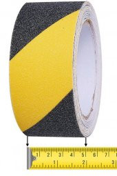 8 Mt Bondit Sarı-Siyah Yapışkanlı Kaygan Zemin Basamak Merdiven Kaydırmaz Bant 50mm - 6