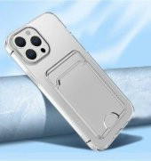 Apple iPhone 14 Pro Max Kılıf Kartlıklı Şeffaf Setra Clear Silikon Kapak - 2