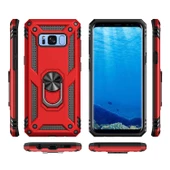 Galaxy S8 Kılıf Zore Vega Yüzüklü Standlı Zırh Kılıf thumbnail 11