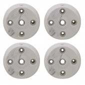 Mobilya Masa Sehpa Ayağı Bağlantı Aparatı Düz Ayak Tabanı Beyaz (4 ADET) - 1