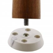 Mobilya Masa Sehpa Ayağı Bağlantı Aparatı Düz Ayak Tabanı Beyaz (4 ADET) - 5