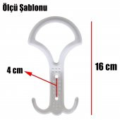 Portmanto Vestiyer Duvar Askısı Metal Dolap Elbise Askılığı Beyaz - 3