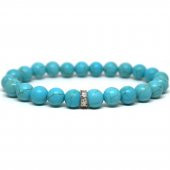 Turkuaz Renkli Doğaltaş Unisex Bileklik - 1