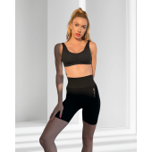 Fitinsane Seamless Toparlayıcı Siyah Kısa Spor Tayt - 1