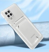 Samsung Galaxy M12 Kılıf Kartlıklı Şeffaf Setra Clear Silikon Kapak - 3