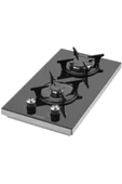 EMİNÇELİK EC-SÜ 41125 BG30 NG SİYAH CAM SET ÜSTÜ İKİLİ OCAK - 1
