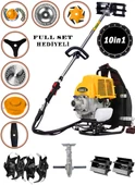 Eisenn Alman BCF 550 10 İn 1 Sırt Tipi Ot Çim Biçme Tırpanı+Toprak Eşeleme+Akrobat Çapa Aparatı Çelik Fırça - 1