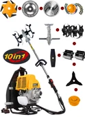 Eisenn Alman 10 In 1 Set X-torq 20 Hp Sırt Tipi Benzinli Ot Çim Biçme Makinası Toprak Eşeleme Akrobat Çapa - 1