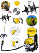 Eisenn Alman X-torq 9800 Yellow 20 Hp Sırt Tipi Benzinli Çalı Çim Biçme Tırpanı Akrobat Çapa Aparatı - 1