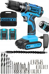 EİSENN Germany Technology BLUE AWARD PRO 58 V 8 AH Samsung 2 Akülü Şarjlı Matkap + 27 Parça Usta Seti - 1