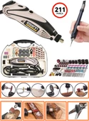 Eisenn Germany Devir Ayarlı Gravür Oyma Yazı Yazma Zımpara Makinesi 750 W Uzatma Spiralli Esnek Şaftlı 211 Pcs Set Hediyeli - 2
