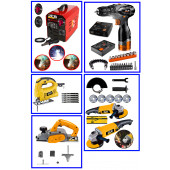 ProJcb Plus Smart 5 Li Set Kaynak Makinesi Şarjlı Matkap Dekupaj Spiral Planya - 1