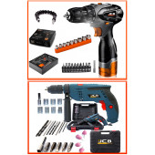ProJcb Plus American World Star 2 Li Set JSR 1800 Lİ Matkap  Kablolu Darbeli Vidalama Matkap 54 Parça Komple Set - 1
