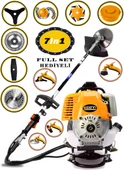 Eisenn Germany EX-553 7 İN 1 Sırt Tipi Benzinli Motorlu Ot Çalı Tırpanı Çim Biçme Makinesi Çelik Fırça - 1