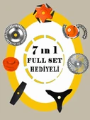 Eisenn Germany EX-553 7 İN 1 Sırt Tipi Benzinli Motorlu Ot Çalı Tırpanı Çim Biçme Makinesi Çelik Fırça - 4
