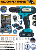 Eisenn Speedy Blue E-10024 Li-on Çift Akülü Metal Şanzuman Şarjlı Matkap Vidalama Uç Seti Hediyeli - 1