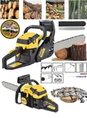 Eisenn Germany Yellow V-Power E-850 Benzinli Motorlu Testere Ağaç Motoru Hızar Bıçkı 50 Cm Pala - 2