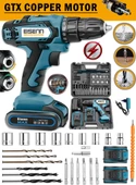 Eisenn Germany Tecnology W-tech Yeni Nesil E-6815 Çift Bakır Sargı Akülü Vidalama Matkap Yardmcı Set - 1