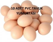 10 Adet Sahte Tavuk Yumurtası  Tavuk Yapay Yumurta ( Sarı -Beyaz) - 3