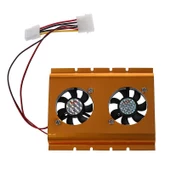 Hard Disk soğutucu fan 3,5" hdd çift fanlı soğutucu - 1