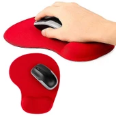 Bilek destekli mouse pad kaydırmaz tabanlı mouse pad kırmızı - 3