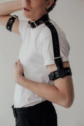 Boyun - Pazu ve Omuz Detaylı Şık Erkek Harness - APFTM90 - 4