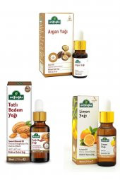 Arifoğlu  Akdeniz Aromaterapi Seti: Argan Yağı 10 ml+ Tatlı Badem Yağı 50 ml+ Limon Yağı 20 ml - 1