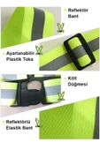 Yüksek Görünürlüklü Reflektörlü Ayarlanabilir Yeşil Motosiklet Kemeri Reflektörlü Yeni Yasaya Uygun thumbnail 5