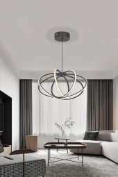 Eray Aydınlatma 923-4 Sarkıt 4lü Led Siyah Avize - 2