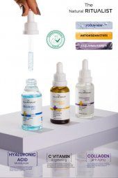 The Natural Ritualist 3lü Cilt Bakım Serum Seti ( Hyaluronic Acid + C Vitamini + Collagen Serum ) - 1