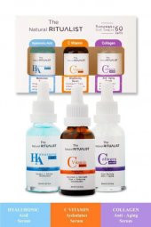 The Natural Ritualist 3lü Cilt Bakım Serum Seti ( Hyaluronic Acid + C Vitamini + Collagen Serum ) - 2