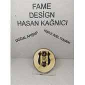 Doğal ağaç dilimi BEŞİKTAŞ masaüstü dekor - 3