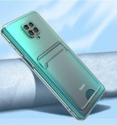 Xiaomi Redmi Note 9S Kılıf Kartlıklı Şeffaf Setra Clear Silikon Kapak - 4