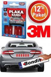 Bondit 3M Plakalık Yapıştırma Bandı VHB Çift Taraflı Bant 12 Adet - 1