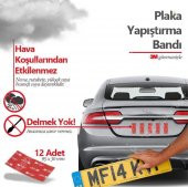 Bondit 3M Plakalık Yapıştırma Bandı VHB Çift Taraflı Bant 12 Adet - 4