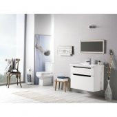 Turkuaz Cerastyle Frame Etajer Uyumlu Damlalıklı Lavabo 60x45 cm - 1