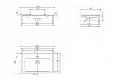 Turkuaz Cerastyle Porto Etajer Uyumlu Lavabo 65 38 cm - 2