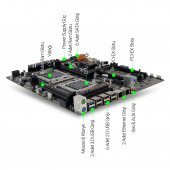 Huananzhi X79 Dual 1866 MHz DDR3 Soket 2011Pin mATX Anakart - 2