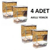 4 Adet  Akıllı Yemlik Karışık Renk ÜretimKafesi KuşYemliği KafesYemliği Akıllı Yemlik - 1