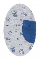 Andywawa Erkek Bebek Gri Desenli Tulum Takımı Romper Set AC22148Rep - 5
