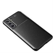 Galaxy S21 FE Kılıf Zore Negro Karbon Tasarım Silikon Kılıf thumbnail 6