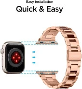 Spigen Apple Watch 41-40-38mm Kordon Rose Gold - 061MP25944 - 3