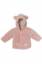 Andywawa Kız Bebek Leopar Desenli Pembe Yumuşak Mont AC22078Rep - 1