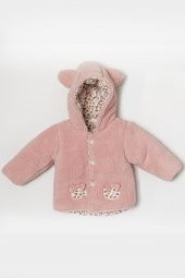 Andywawa Kız Bebek Leopar Desenli Pembe Yumuşak Mont AC22078Rep - 4
