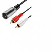 XLR Erkek to 2x RCA Erkek Kablo 1.5 Metre - 1