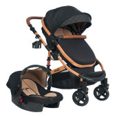 Joell Truva 1712 Travel Sistem Bebek Arabası Gold Siyah - 1
