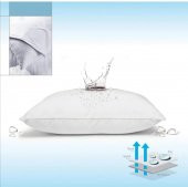 4 ADET Kapitoneli Sıvı Geçirmez Yastık Alezi Yastık Koruyucu Yastık Kılıfı  Pamuklu Beyaz50x70 Cm - 6